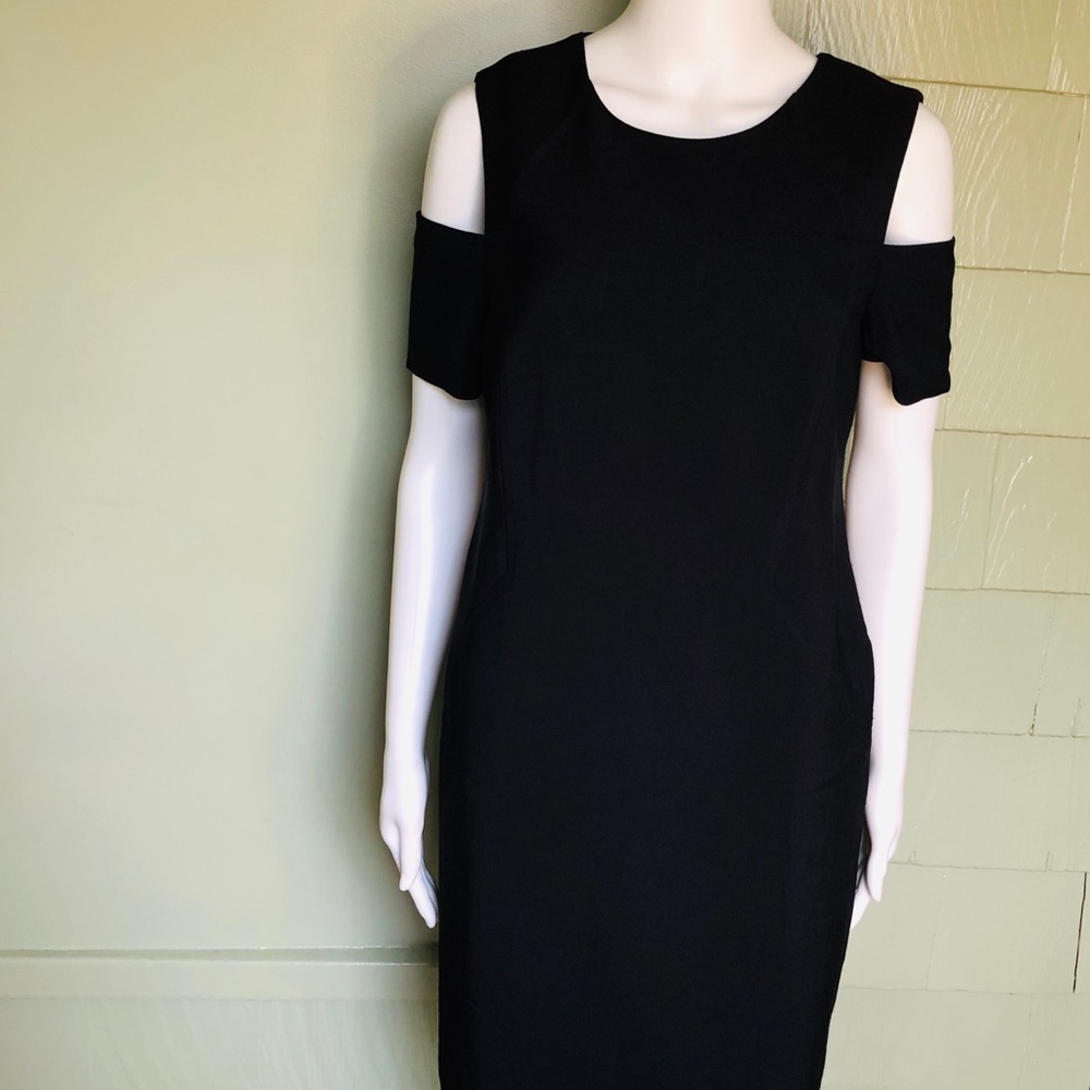 black dress above the knee